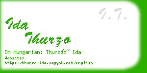 ida thurzo business card